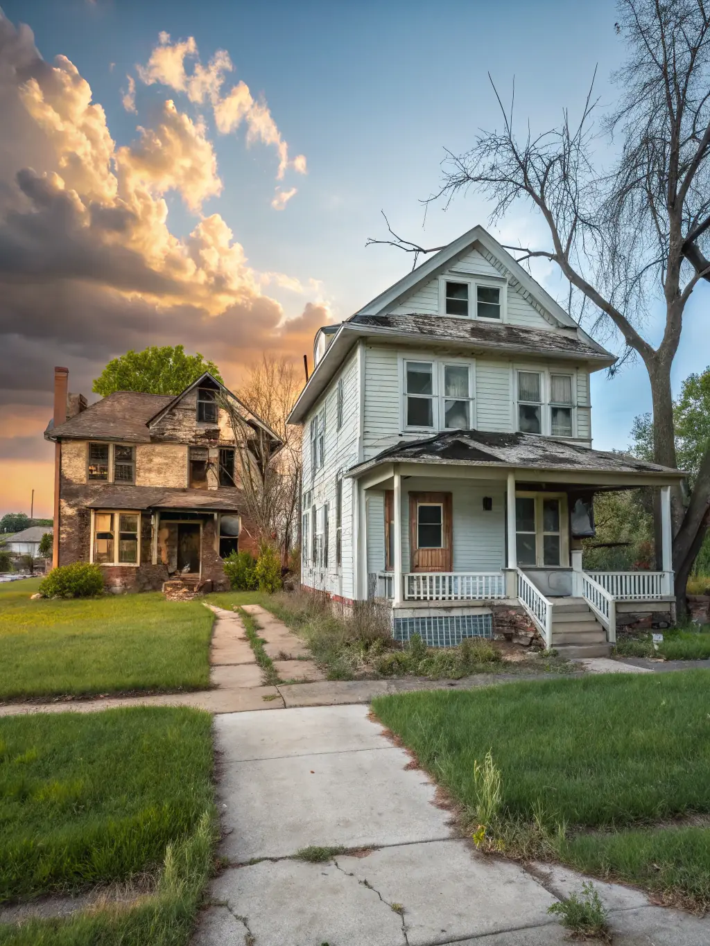 A before-and-after image showcasing the transformation of a neglected area of the church after restoration efforts, emphasizing the tangible impact of the organization's work.